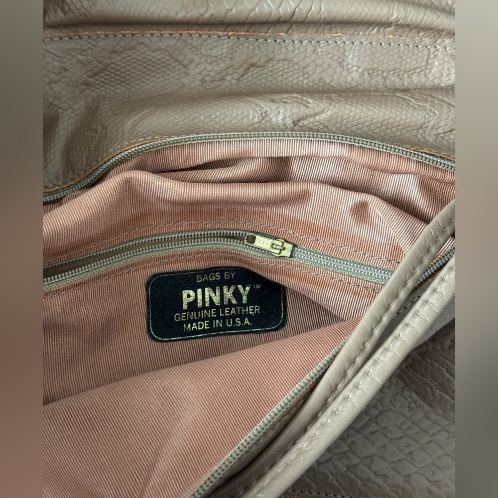 Large Patchwork Leather Clutch by Pinky - Picture 5 of 7